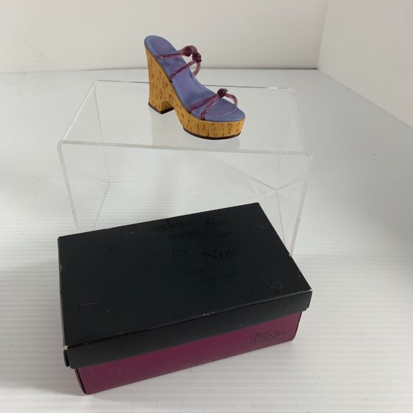 Just the Right Shoe Raine Willitts Designs Cork Wedge 25093 Miniature Sandal - Picture 2 of 10